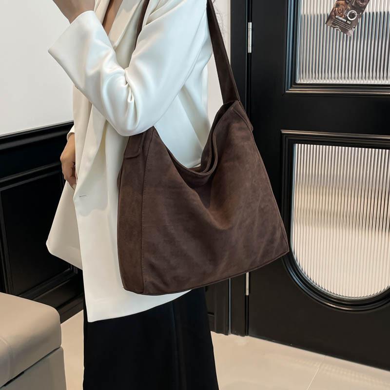 Autumn and Winter Leopard Print Bag Women's New Retro Fashion Large-capacity Shoulder Bag Commuter Tote Bag