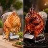Grilling Accessories for Whole Chicken Beer Can Roaster Stand Stainless Steel Vertical Grill Holder Stand Chicken Portable Rack Charcoal Space