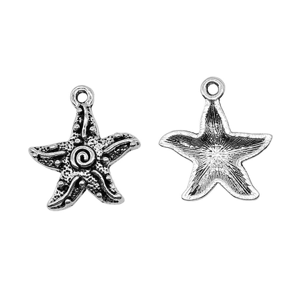 Starfish Charms Multi Color Metal Pendants For Beach Themed DIY Jewelry Accessories