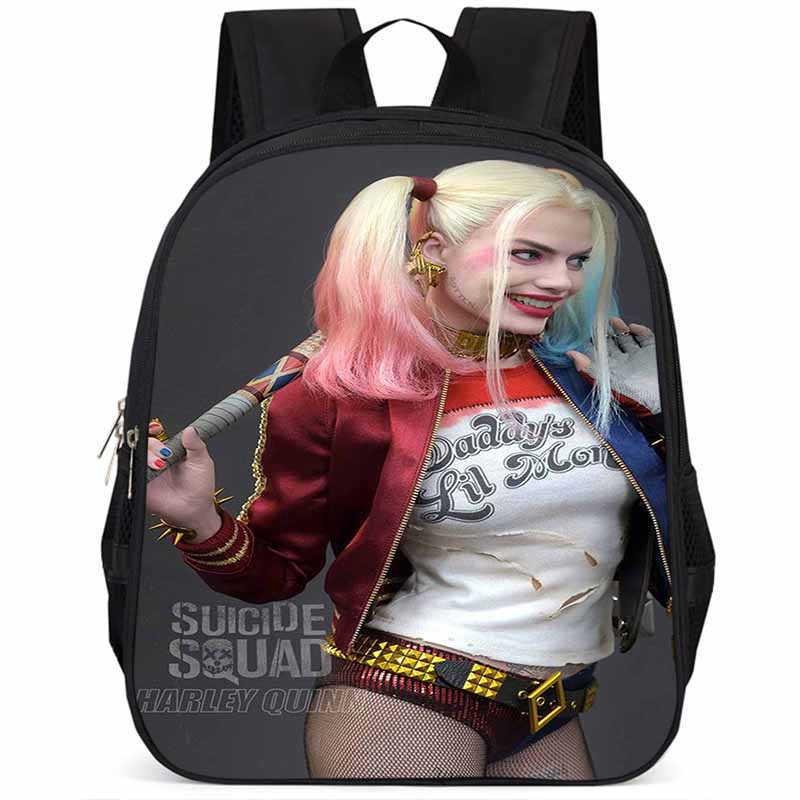 Spacious 15 Inch Harley Quinn Backpack Large Capacity Lightweight Oxford Fabric