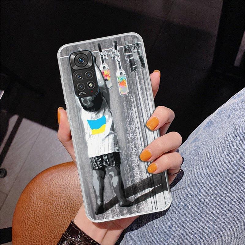 Street Art Banksy Graffiti Phone Case For Xiaomi Redmi Note 15 14 13 12S 12 11 Pro Plus 14S 11S 11E 10 10S 11T 5G Personalized C