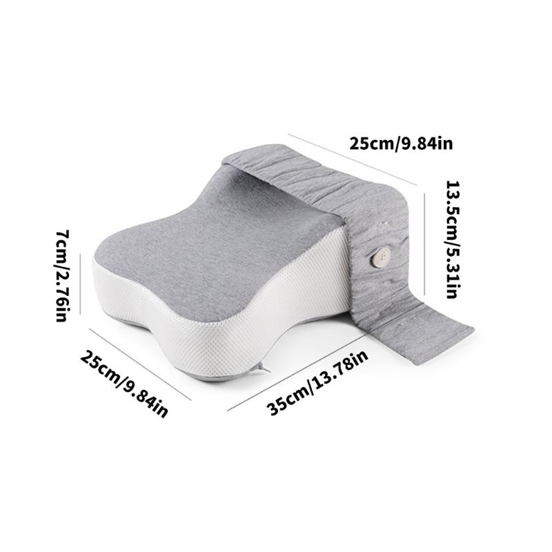 Orthopedic Knee Support Pillow Breathable Washable Cover Memory Foam Thigh Cushion for Resting and Side Sleeping