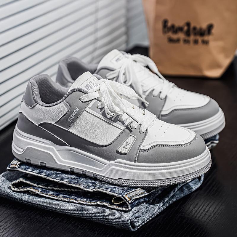 New Men's Classic Fashion Low Top Thick Sole Skateboarding Shoes Comfortable Soft Sole Basketball Sneakers