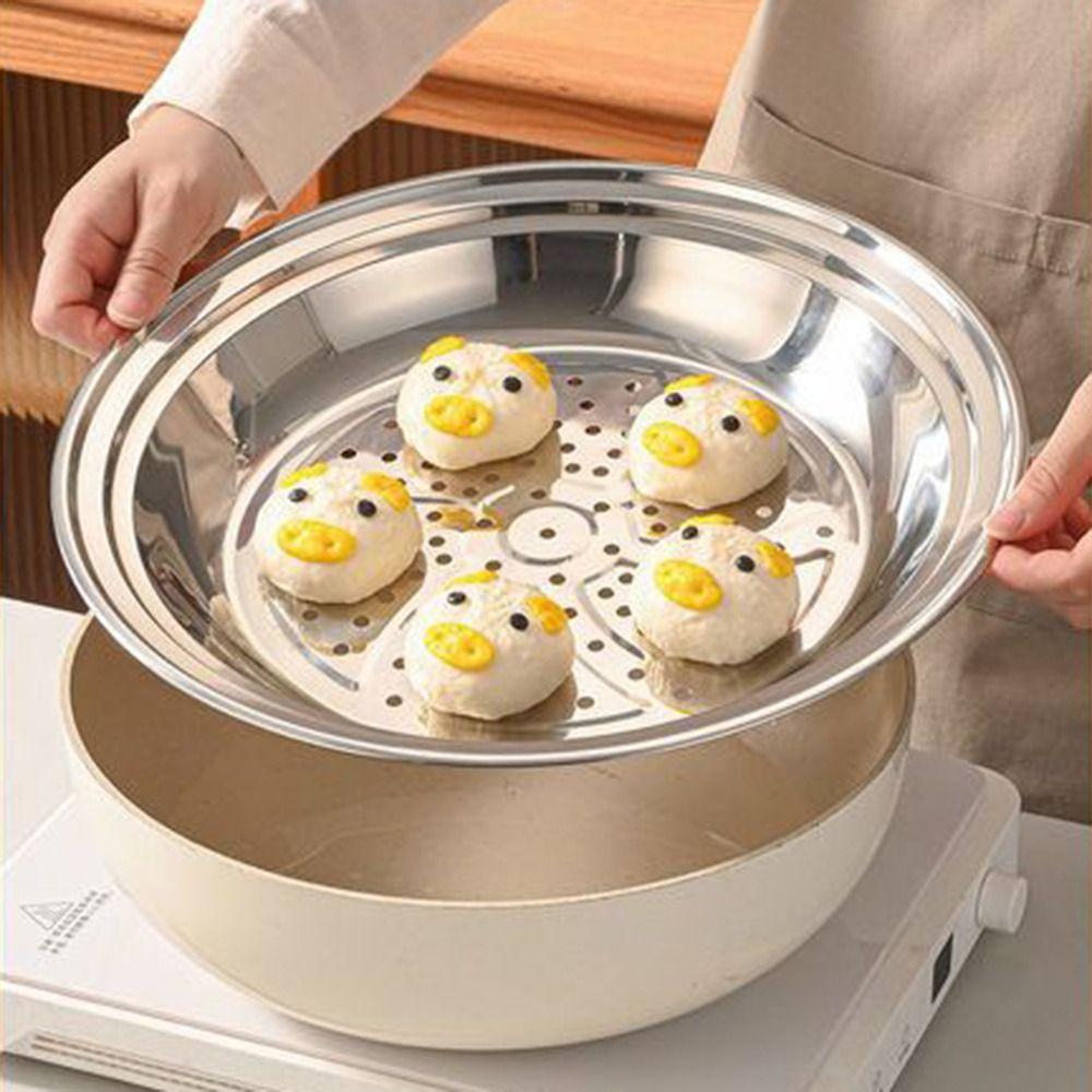 Large Hole Kitchen Steam Tray Stackable Food Steaming Rack Convenient Steaming Holder Corn