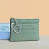 Change bag, women's bag, small card bag, fashionable multi-zipper key bag, mini coin bag, portable macaron color, simple.