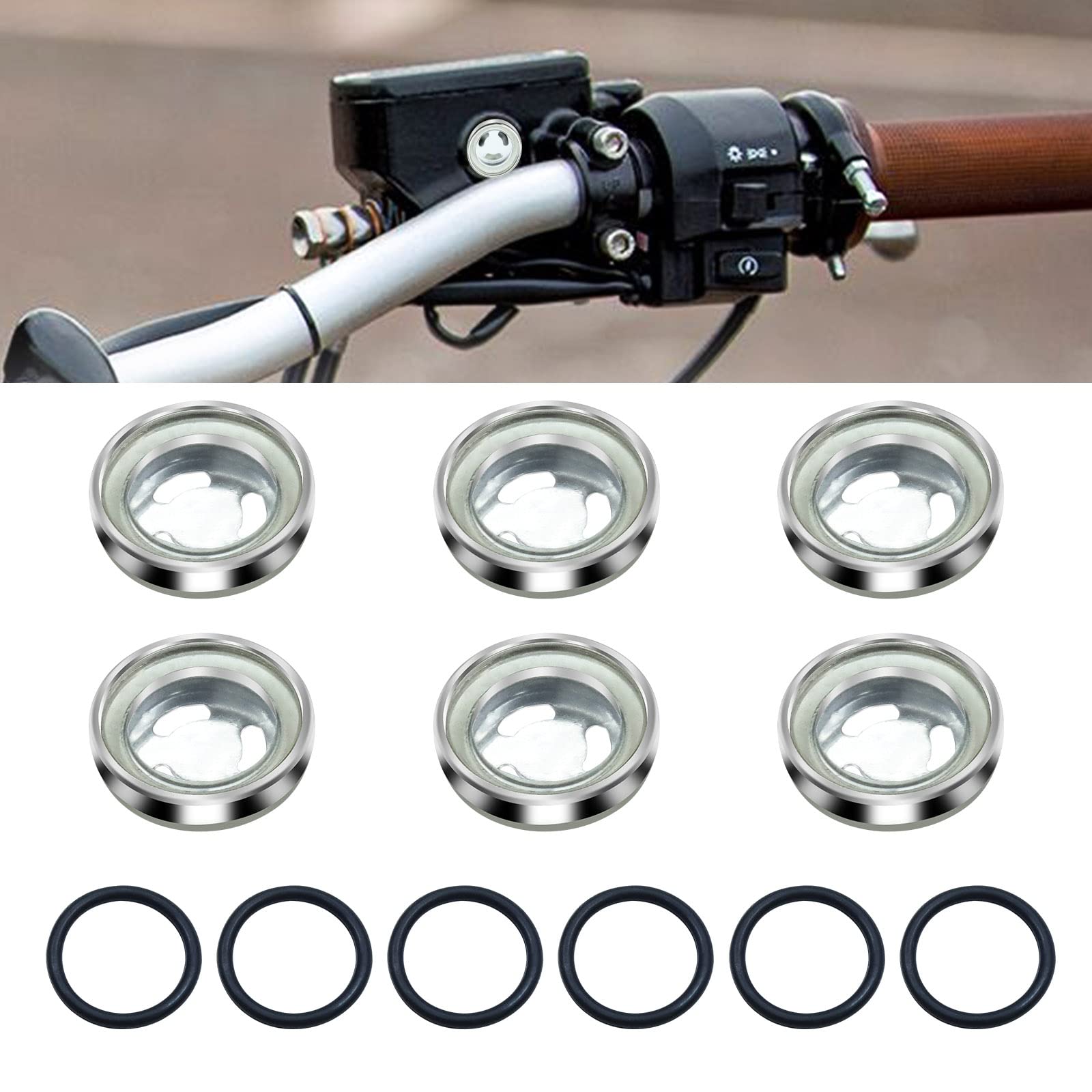 

Aoling Master Cylinder Check Window Inspection Window Set of 6 oh серебряный