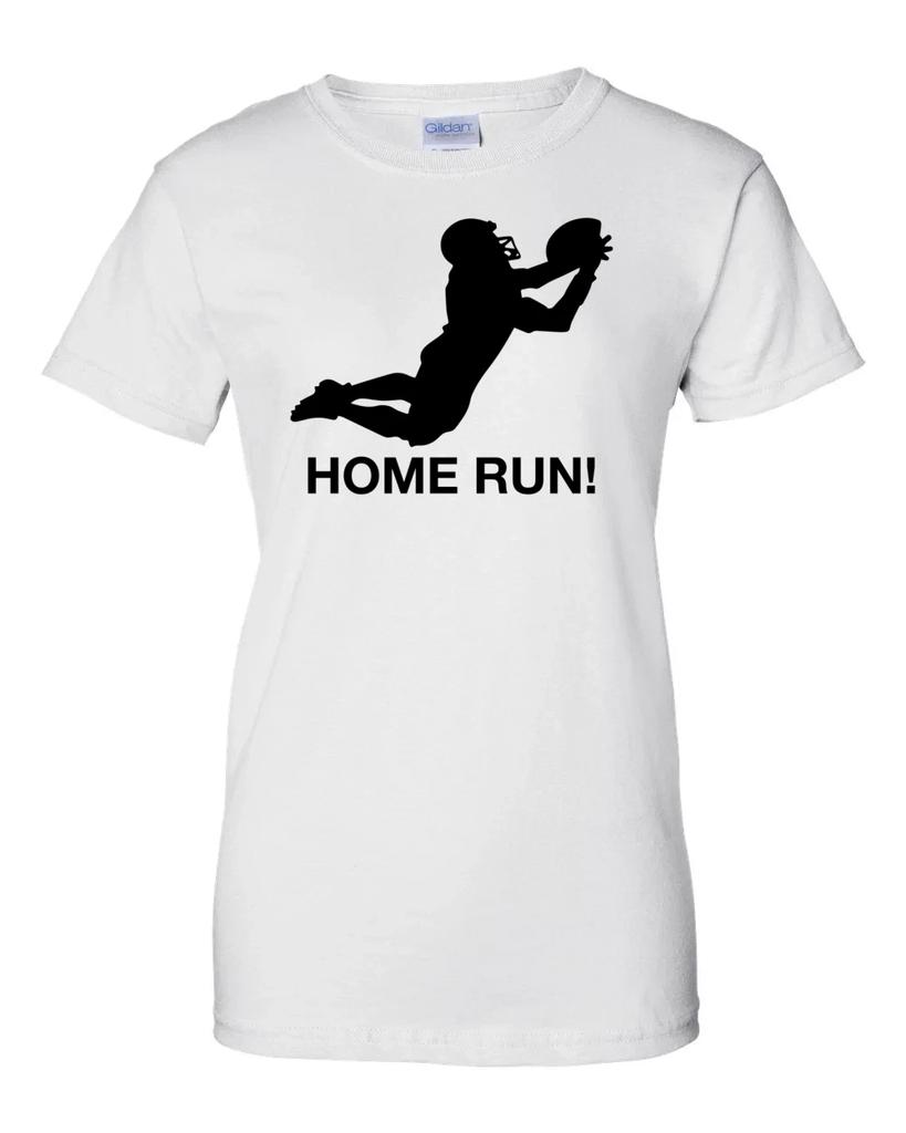Ladies Home Run Funny Football Shirt Women's