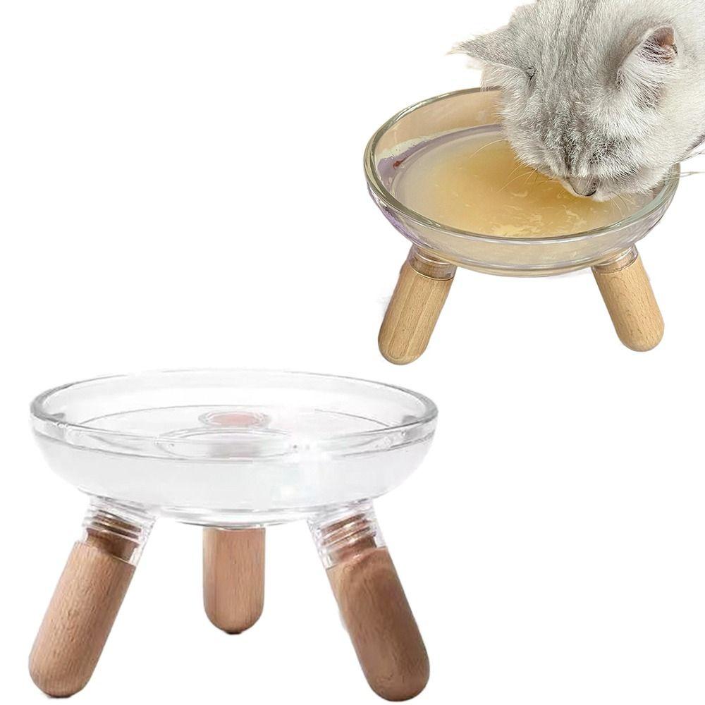 Large Diameter Cat Feeder with Stand Protect Neck Raised Pet Food Basin Pet Supplies