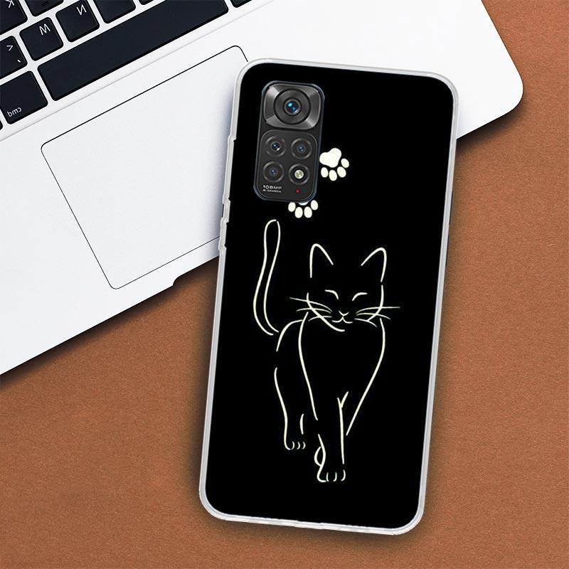 Cat Footprint Funny Paw Cute Phone Case For Xiaomi Redmi Note 13 12 12S 11 11S 10 10S 9 9S 11T 11E Pro Plus 8 8T 7 + Coque Cover