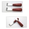 Narzędzie do rękodzieła skórzanego DIY Drewniana rękojeść Stal nierdzewna Nóż do cięcia skóry Szpachelka skórzana Do pracy ze skórą