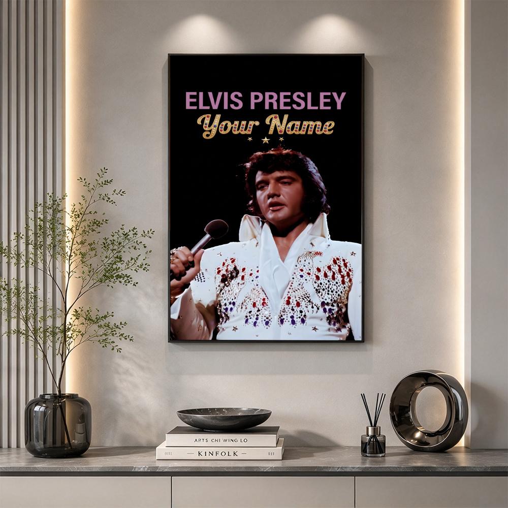 Elvis Presley Customize Text Diamond Painting Round Diamond Mosaic Suitable For Beginners Diamond Painting Rhinestones Gift Frameless