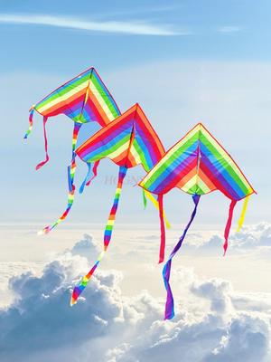 Rainbow Kite Set New Weifang Small Cartoon Beginner'S Breeze Easy To Fly Children