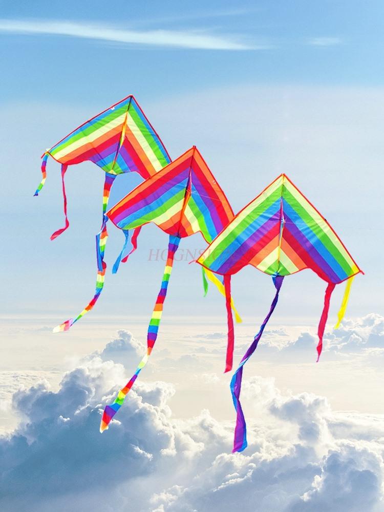 Rainbow Kite Set New Weifang Small Cartoon Beginner'S Breeze Easy To Fly Children