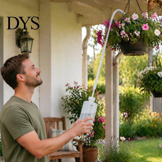 Lightweight Squeeze Bottle for Flower Gardeners Watering Hanging Plants, 16.9oz Long Nozzle Bottle, Precise Equipment Potted Herbs Tool with