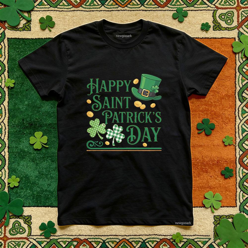 Saint Patrick funny printed T shirt Unisex green Retro cotton Casual festival lucky Irish Adult Party tee
