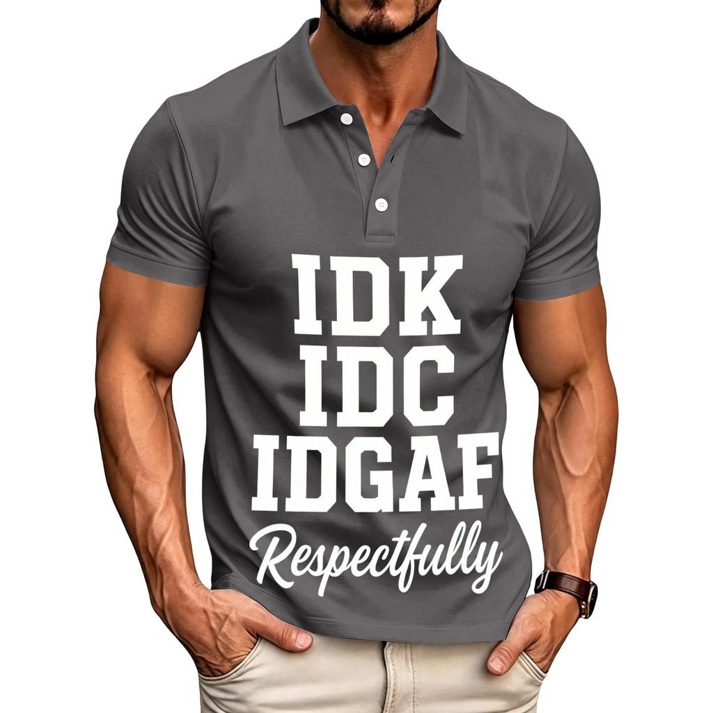 Men's Casual Letter Print Short Sleeve T-Shirt