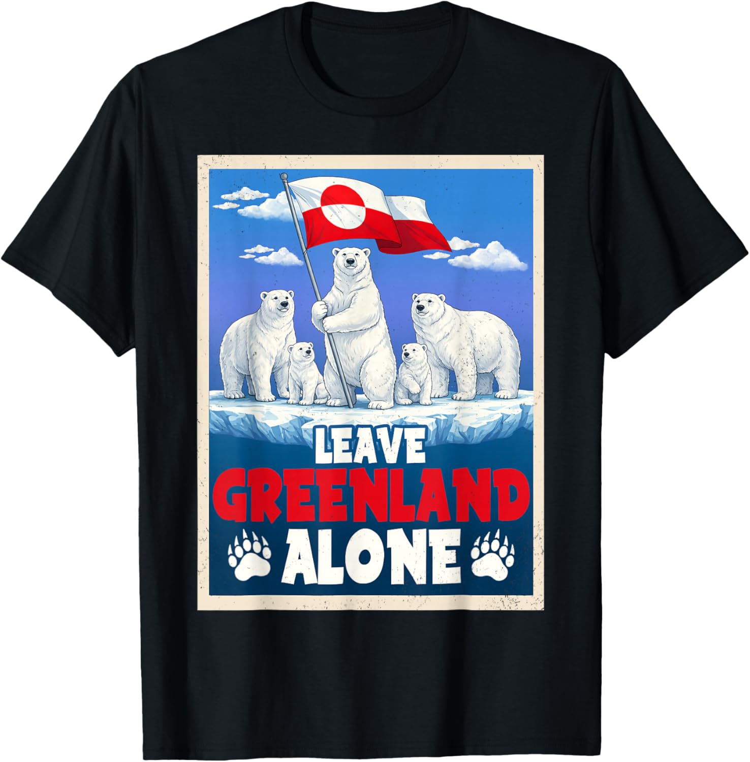 Leave Greenland Alone Bear Flag Greenlanders Supports T-Shirt S разноцветный