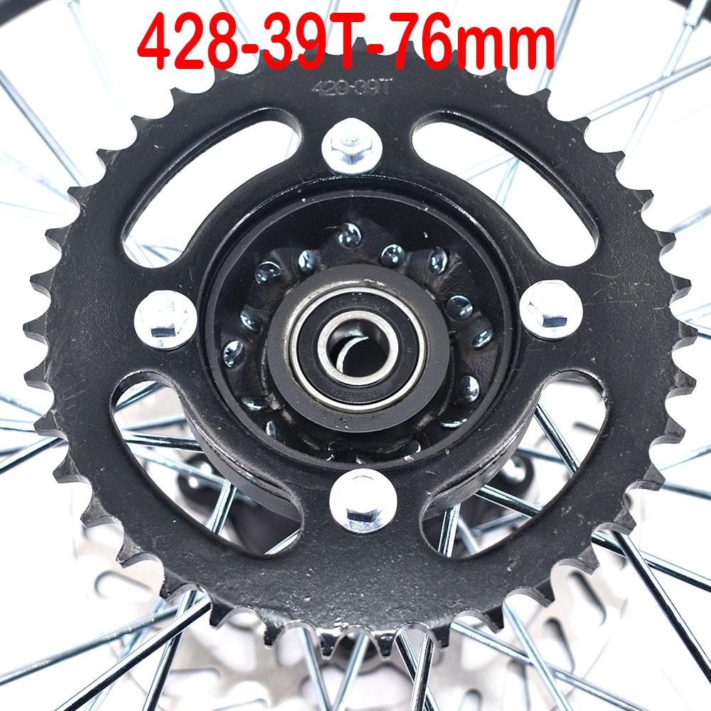 Rear Rims Aluminum Alloy 1.85X16" Inch Disc Plate Wheel with Disc Brake&sprocket for KLX CRF Kayo Apollo BSE Pit Bike Dit Bike