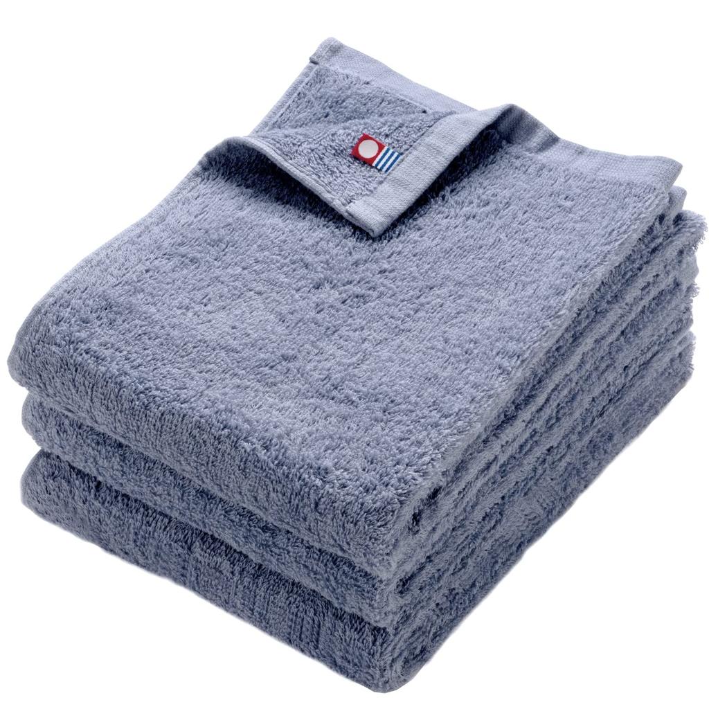Imabari Purple Face Imabari Towel Brand OSK Solid Cotton Towels, Towels, 3-Piece Set, Certified, Series, Absorbent, Quick-Drying, Color, 100%