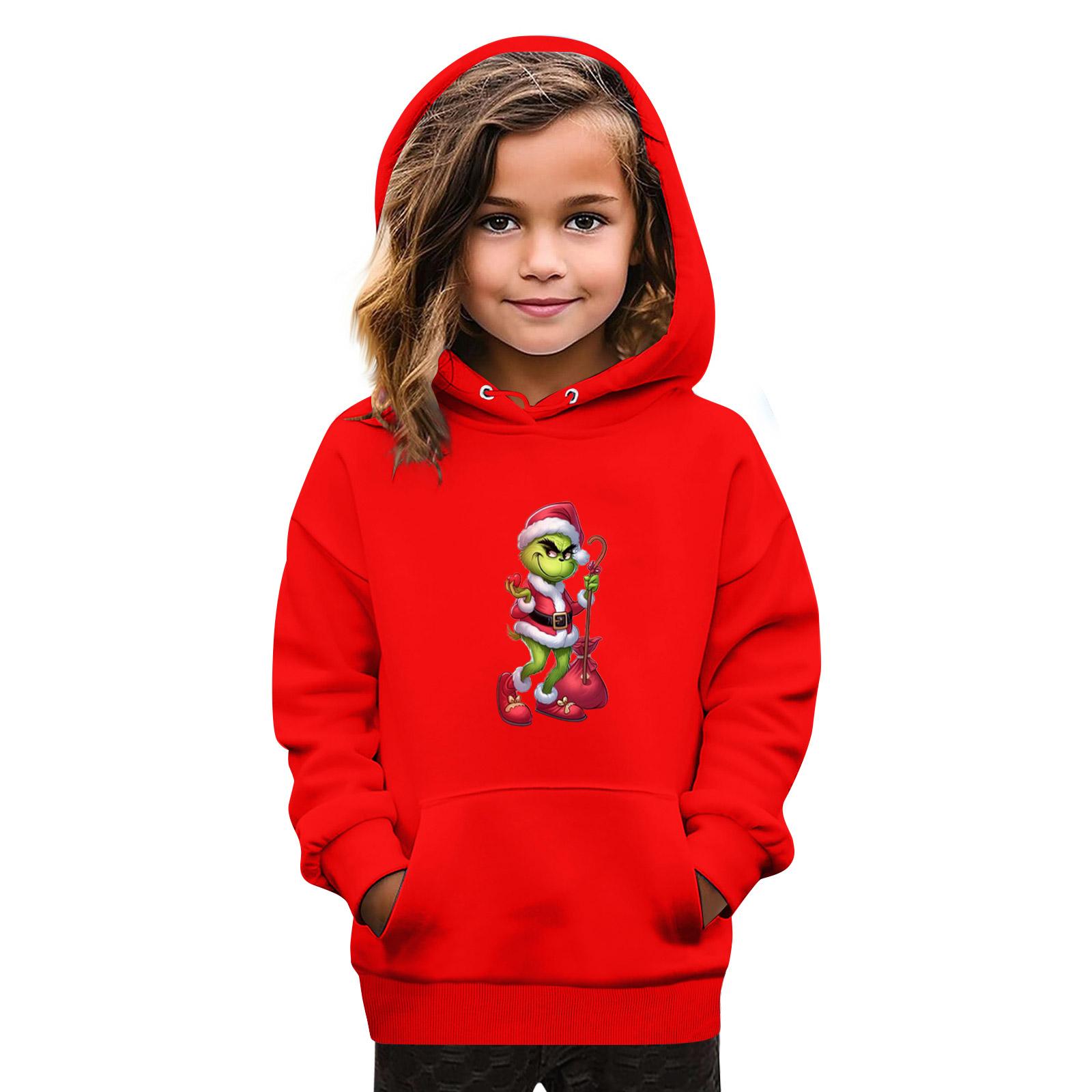 

Sweatshirts For Teen Girls Hoodies Long Sleeve Drawstring Pullover Cute Oversized Hoodie Christmas Day 120