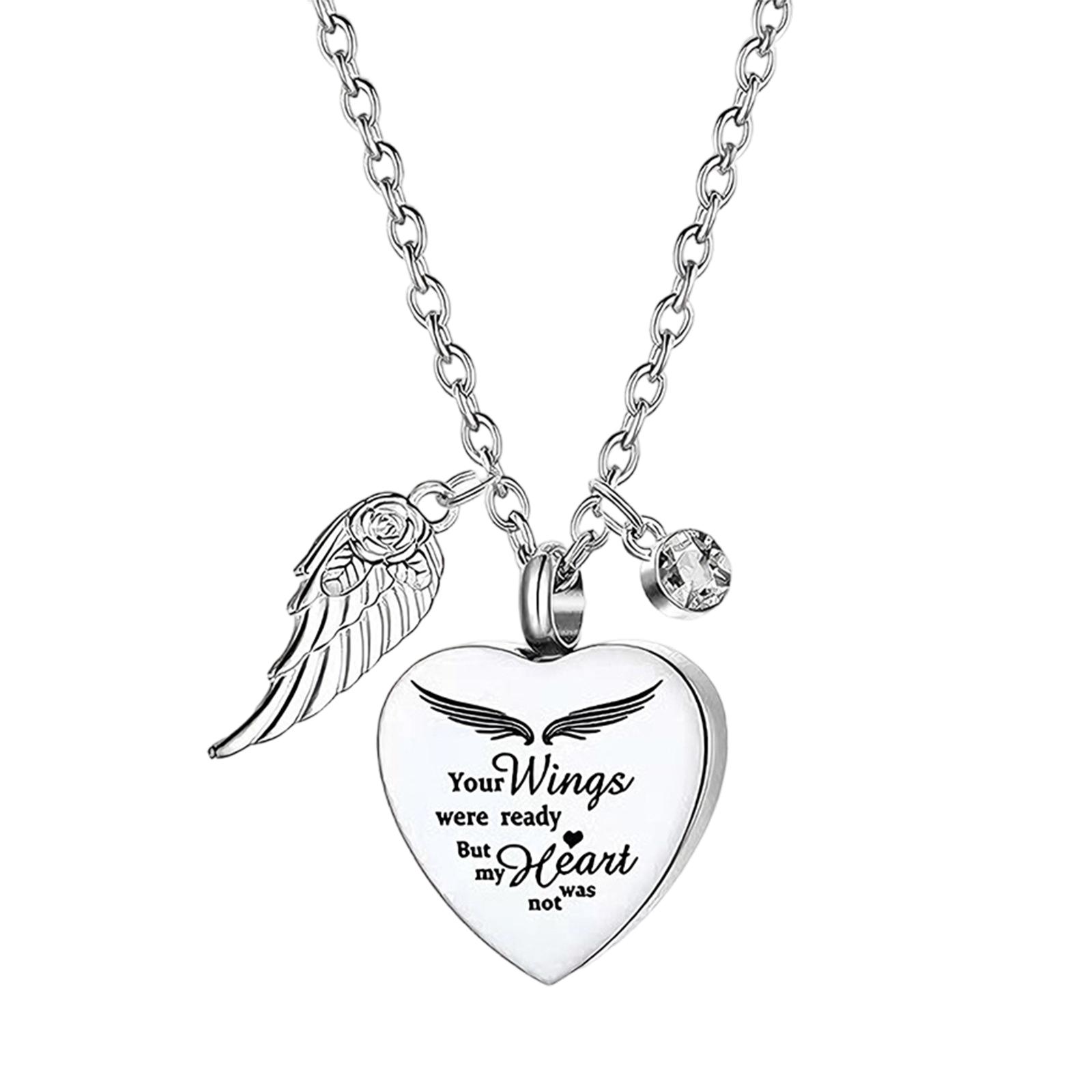 

Love Heart Pendant Pet Memorial Necklace Ashes Furs Container Holders Stainless Steel Lockets Urn Jewelry for Pet Loss серебряный