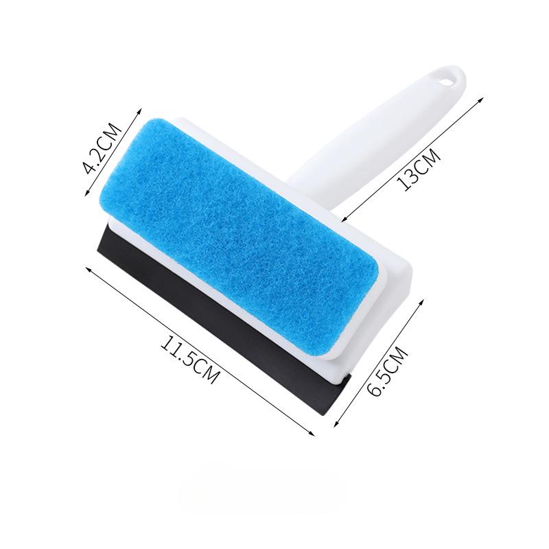 

Стеклоочиститель Зеркальная губка Скраб для чистки ванной комнаты Щетка для чистки рабочего стола в ванной комнате Подвесной очиститель для воды Стеклоочиститель для окон Glasswipe11.5*4.2*19.5cm синий