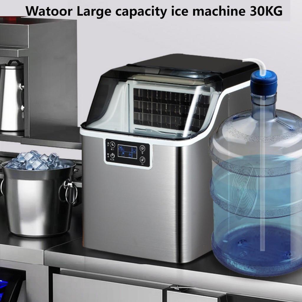 Large Capacity Ice Maker 30KG/35KG Square Ice Cubes Making Machine Commercial Small Milk Tea Shop Ice Maker