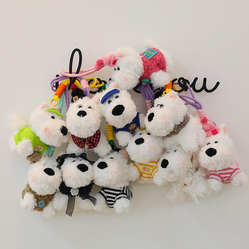 Puppy pendant plush toy dog doll keychain scribbled dog pendant