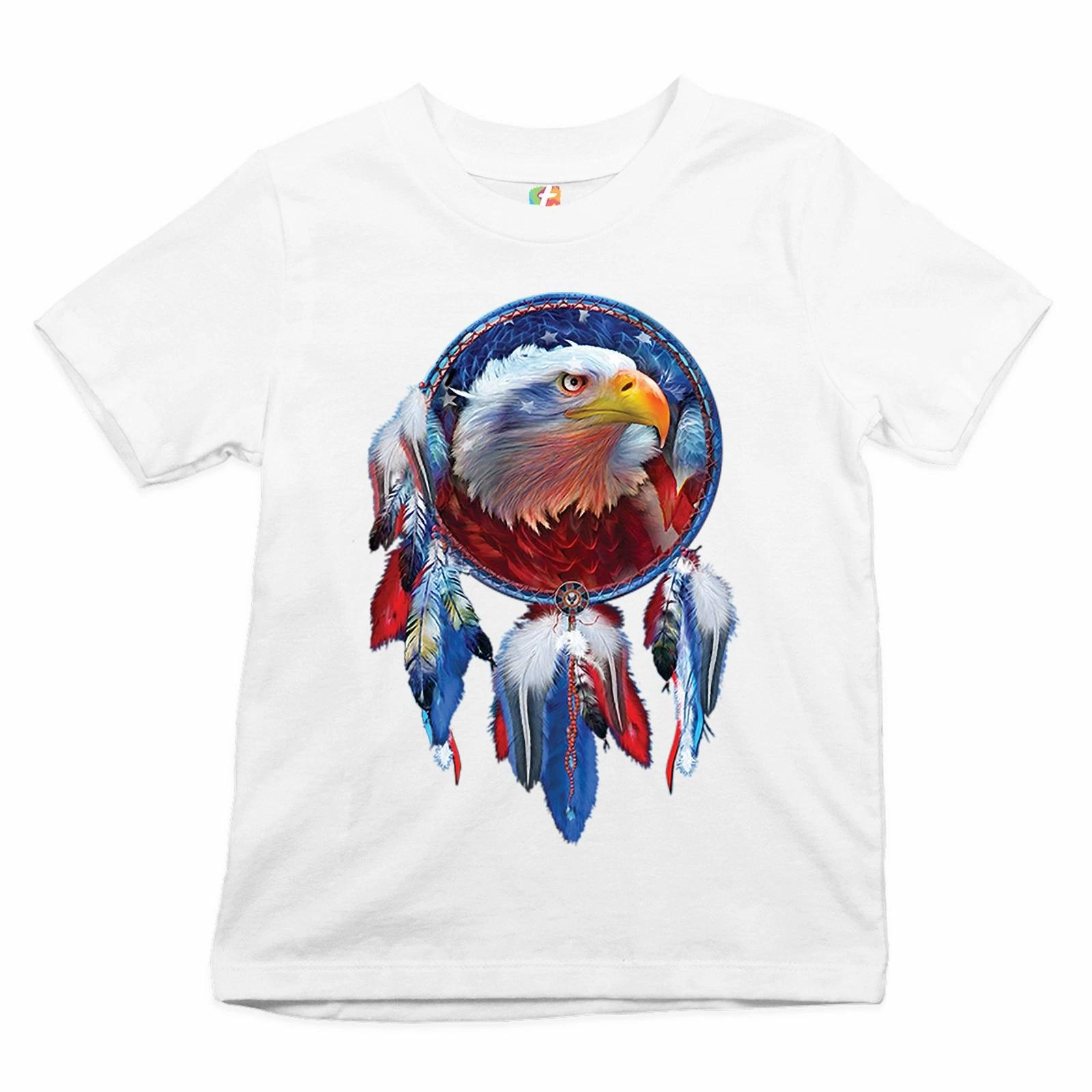 American Bald Eagle Dreamcatcher Youth kids boys T-Shirt Native American Patriotic Kids 140