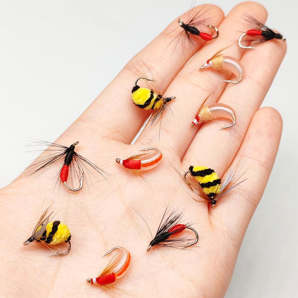 9Pcs-3 Boxs Bundle Fly Fishing Flies 3 different styles Wet Flies Bait Nymph Lure Flies for Flishing Trout/Carp Artificial Lure