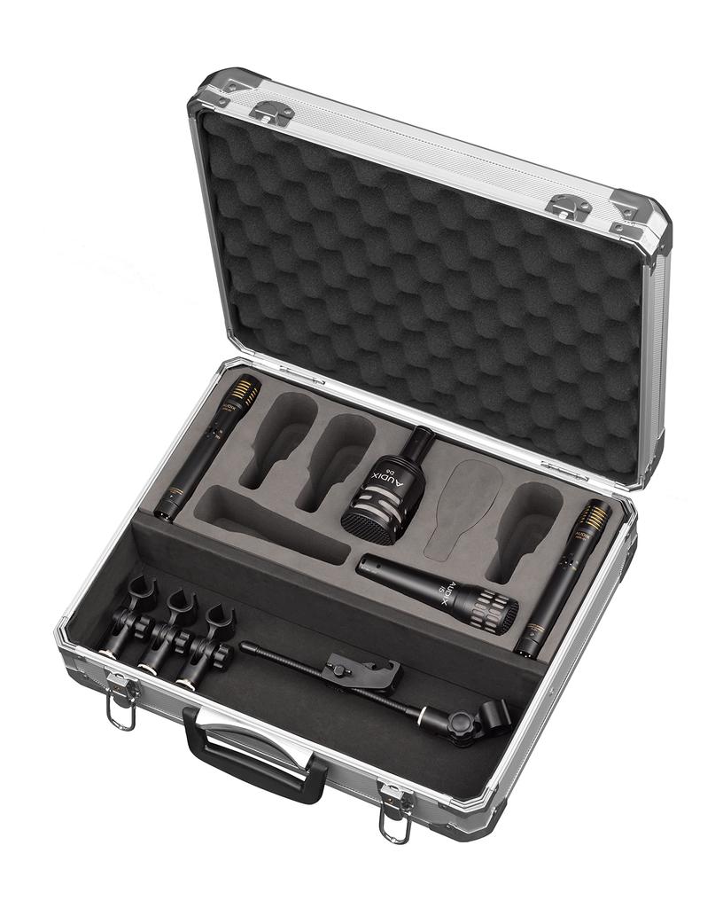 AUDIX DP QUAD Drum Set Recording Microphone Set 1 1 2 drum rim various microphone aluminum case included (4 microphones) D6, i5, ADX51s, clamp,