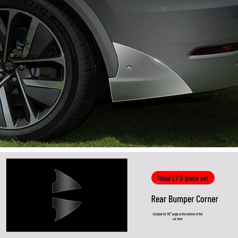 Ideal L7 Car Door Protection Stickers: Custom-Cut TPU Transparent Film for Door Triangle Area.