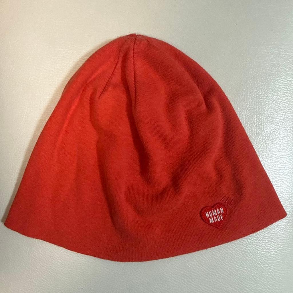 Used HUMAN MADE Orange Knit Hat Beanie