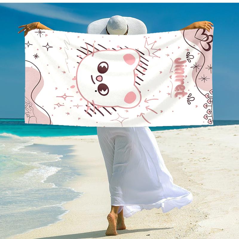 1pc Kpop Team8 Beach Towel, Comfortable and Thick, and Swimming/Bath/Picnic/Camping Towel, Suitable for Seaside Beaches
