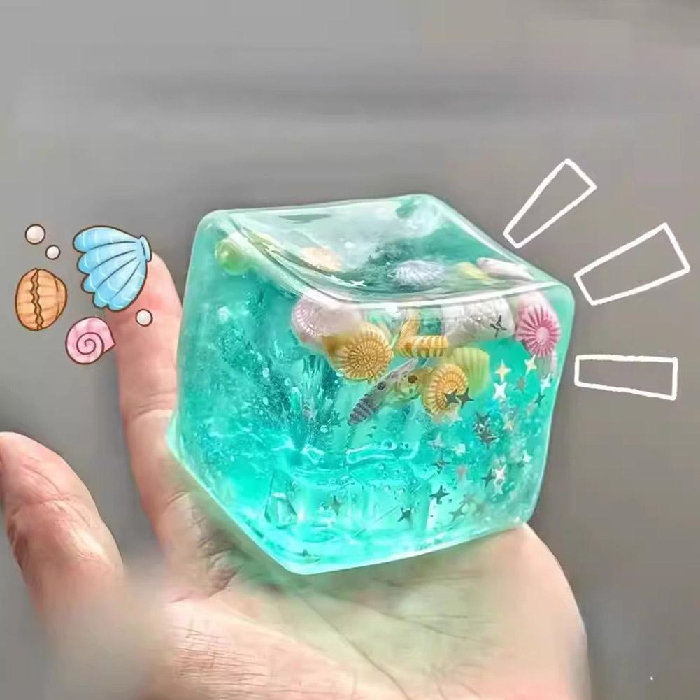 Volwassenen Squishy Oceaan Blokken Stressballen Langzame Stijging Squishy Speelgoed Autisme Sensorisch Speelgoed Stress Angst Verlichting Fidget Speelgoed Cadeaus Bulk