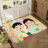 Alfombrilla de Suelo Anime Chibi Maruko-chan Suave Engrosada Absorbente Antideslizante Dormitorio Sala de Estar Felpudo Decoración del Hogar Alfombras de Franela