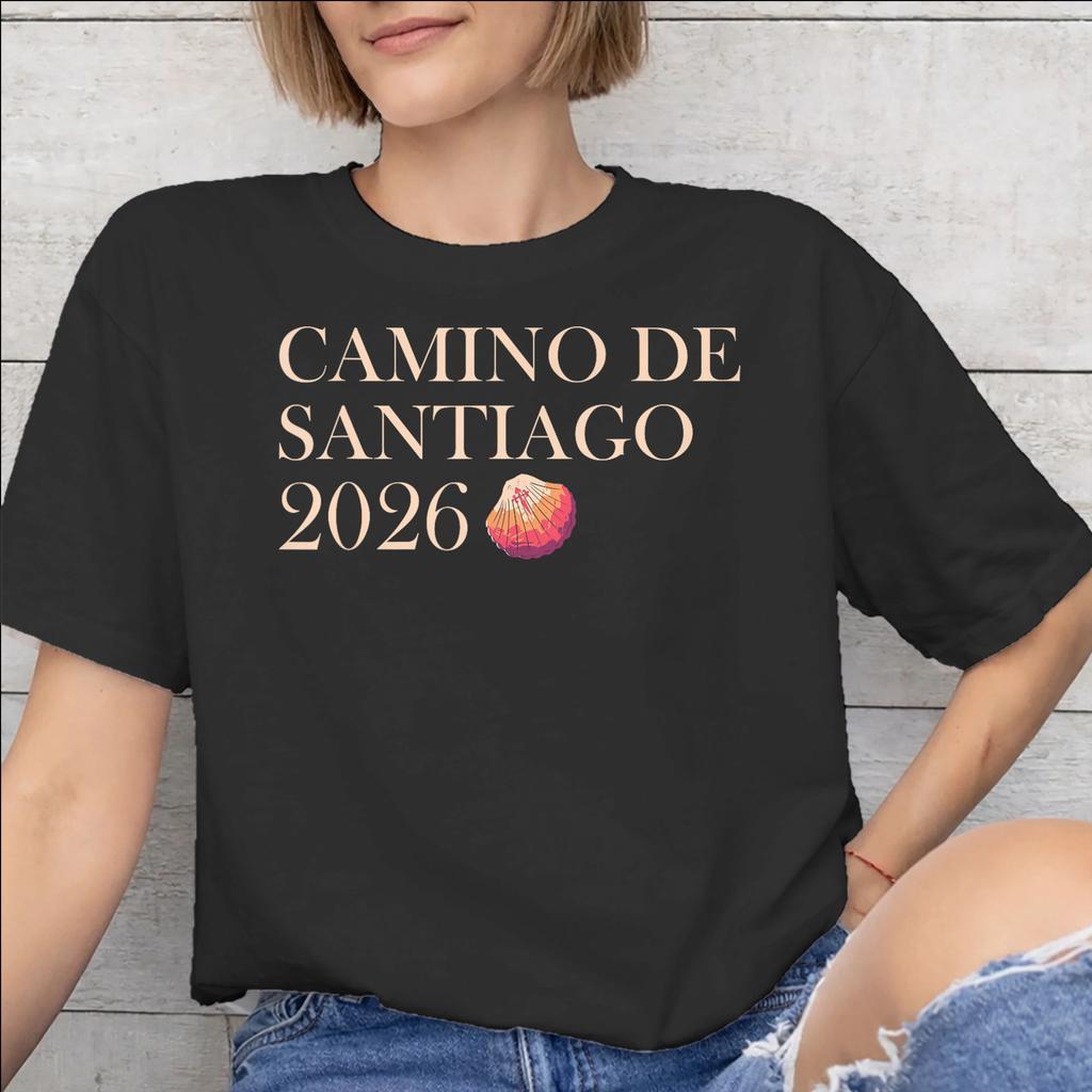 Men Women Camino de Santiago 2026 T Shirt Cotton Graphic Printed TShirt Clothing Outfits
