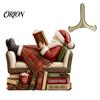 Wooden Holiday Wall Art Christmas Table Sign, 2D Flat Santa Claus/Snowman Reading Desktop Ornament Winter Party Decorations with Stand, Tabletop