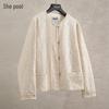 Tachi New Chinese Style Linen Blend Jacquard Embroidered Jacket