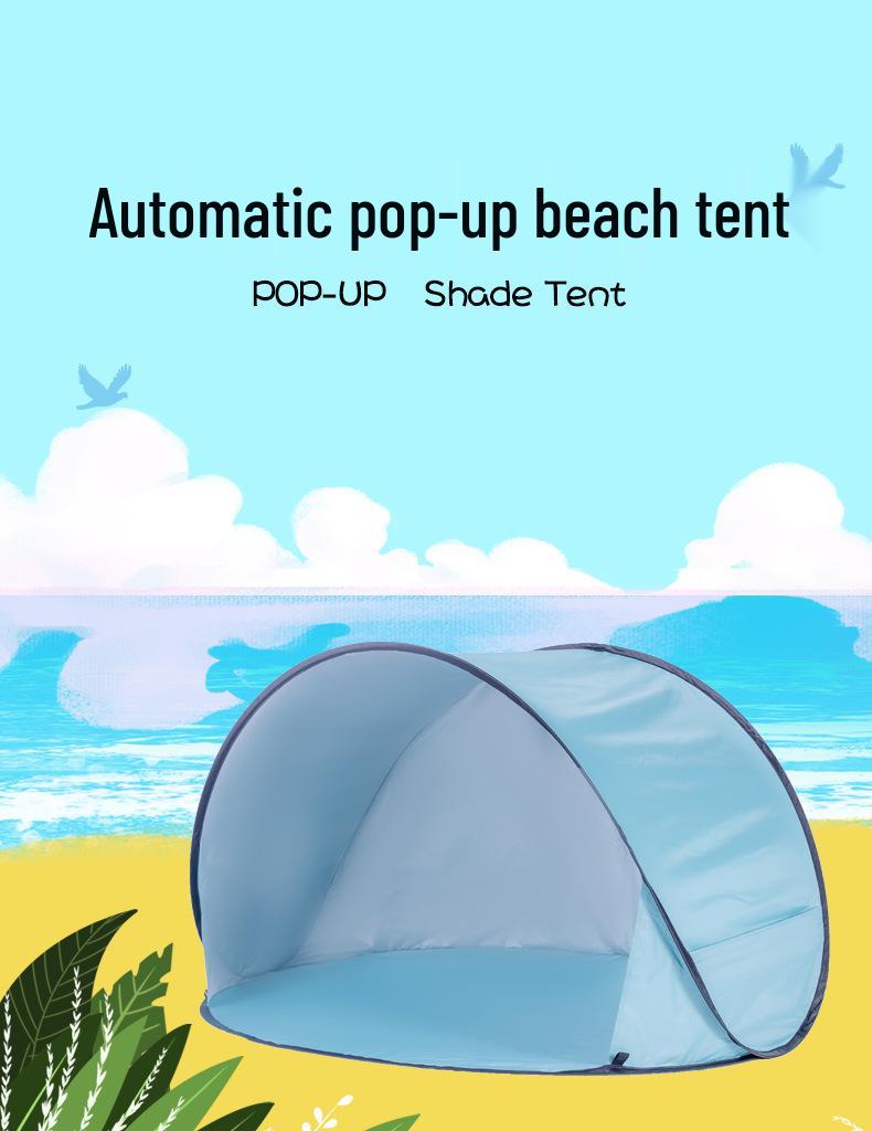 Children's Single-Layer Automatic Pop-Up Beach Tent Sunshade
