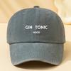 Unisex Mode GIN TONIC MOOD Aufdruck Baseballkappe Klassisch Vintage Gewaschen Outdoor Leichte Kappe mit gebogenem Schirm Trucker Cap Sui