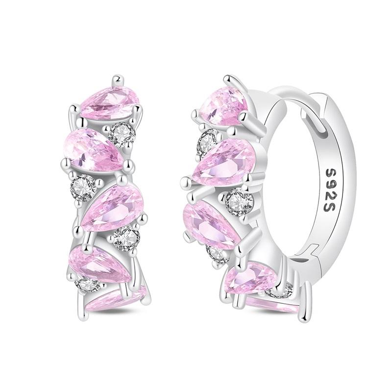 925 Silver Simple Sun Small Sugar Cube Star Moon Women Earring Brilliant Wedding Engagement Star Earrings Jewelry Gifts