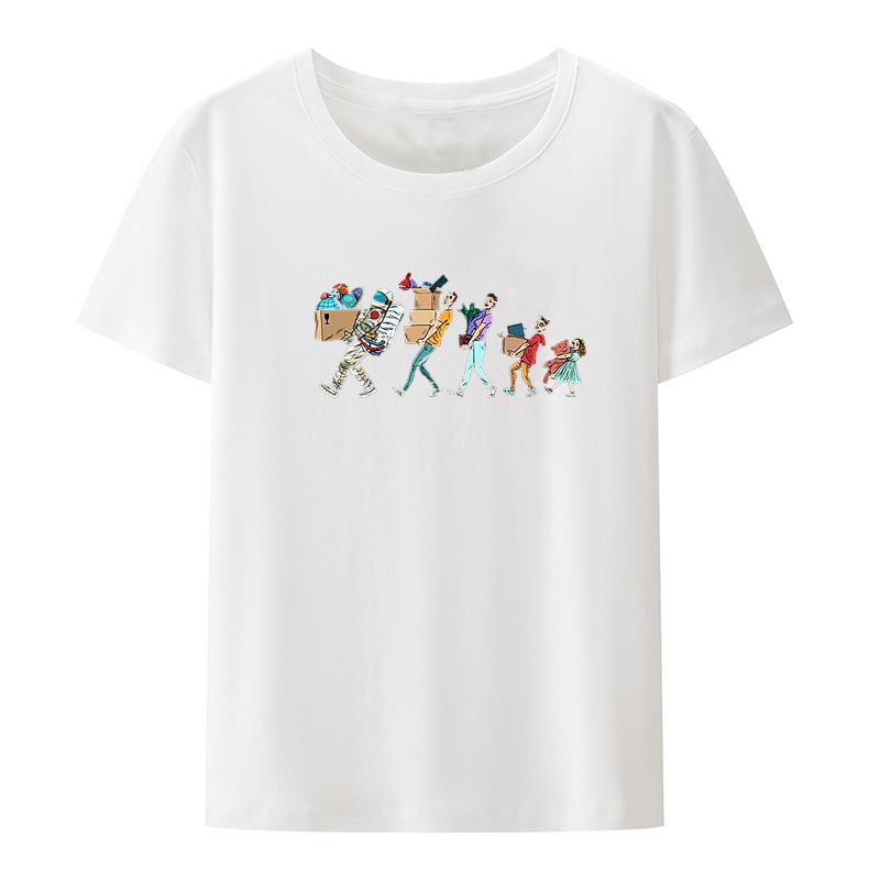 Unisexs Im Thinking Funny Buffering Processing Short Sleeve Graphic Tshirt Casual Breathable Clothes Roupas Masculinas Cool