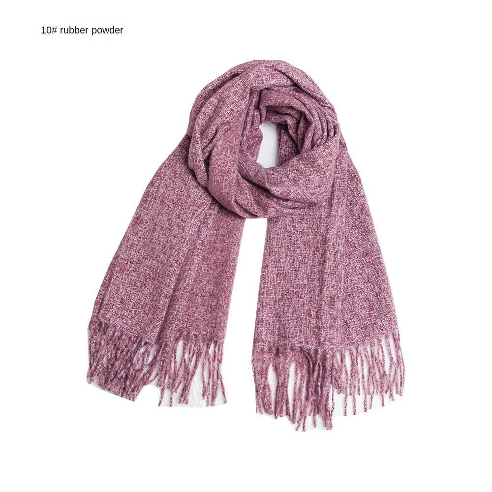 Toamnă Iarnă Culoare Solidă Eșarfă cu franjuri lungi Sal gros de damă