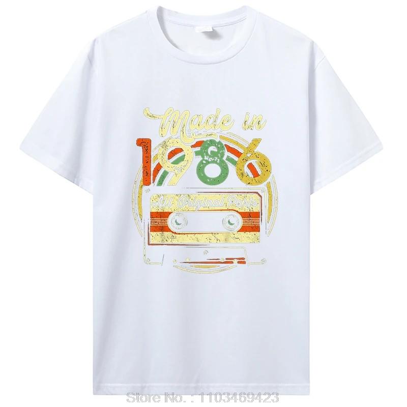 Funny Vintage 1986 T Shirts Summer Style Graphic Cotton tshirt Streetwear Birthday Gifts T-shirt Clothing Oversized
