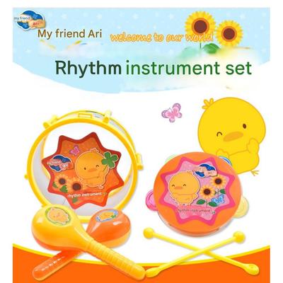 Children's Toy Rhythm Instrument(Drum, Tambourine, Maracas) Set