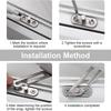 2 Pcs Window Restrictors Locks Stainless Steel Window Lock with Screws Window Restrictor Hook Right Handed and Left Handed