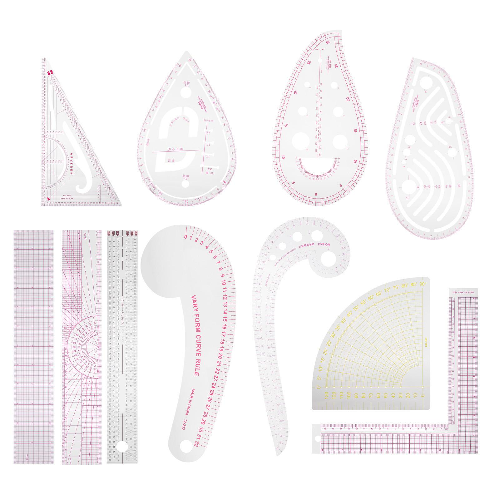 

Набор швейных линеек Многофункциональная измерительная линейка Набор швейных линеек для шитья и пошива одежды