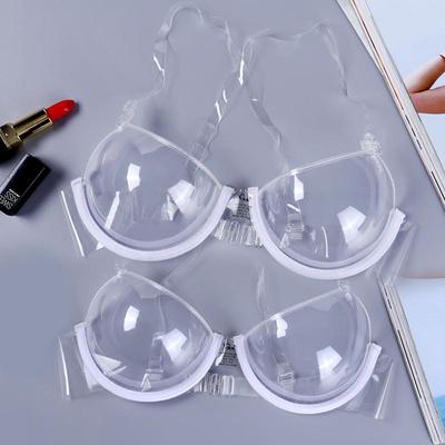 Clear TPU Invisible Shoulder Strap Bra - Washable & Disposable Lingerie for Women