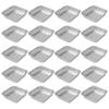 Paquete de 20 Bandejas Cuadradas Apilables de Papel de Aluminio Contenedores para Hornear para Uso en Horno Freidoras de Aire Revestimientos Accesorios
